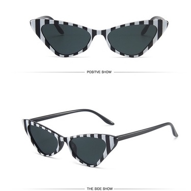 Kính mát mắt mèo nhỏ phong cách hip hop thời trang cho nữ