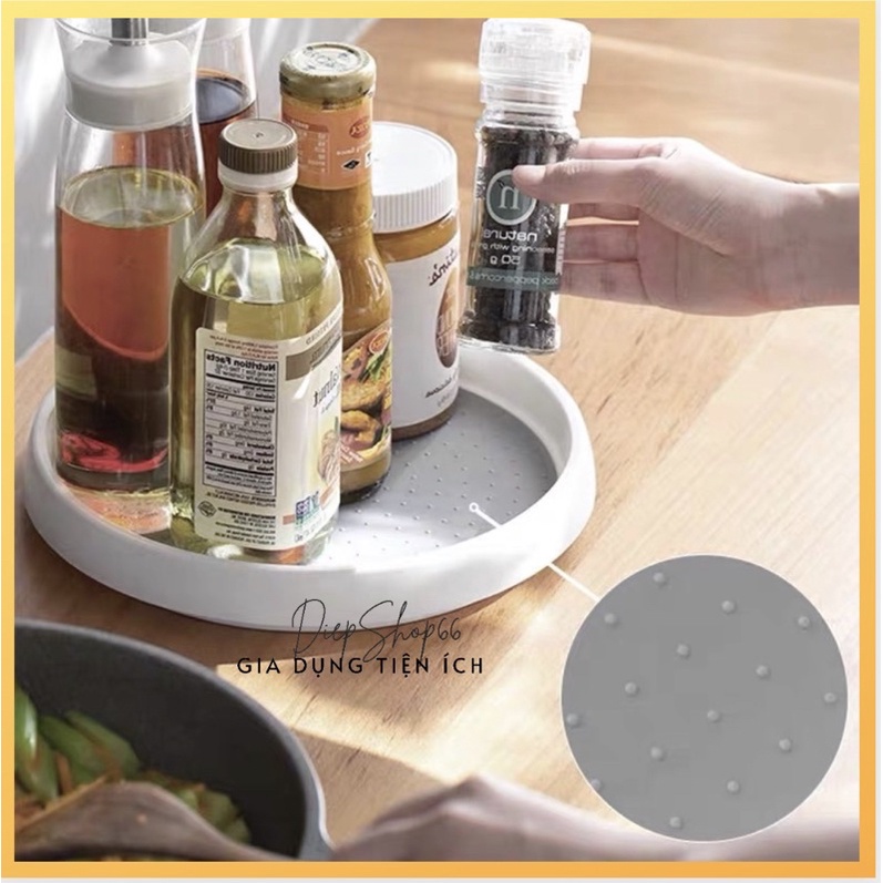 Kệ xoay đa năng - 360 độ ❤️  Kệ đựng gia vị - xoay tiện lợi - thông minh tiết kiệm không gian Decor nhà bếp