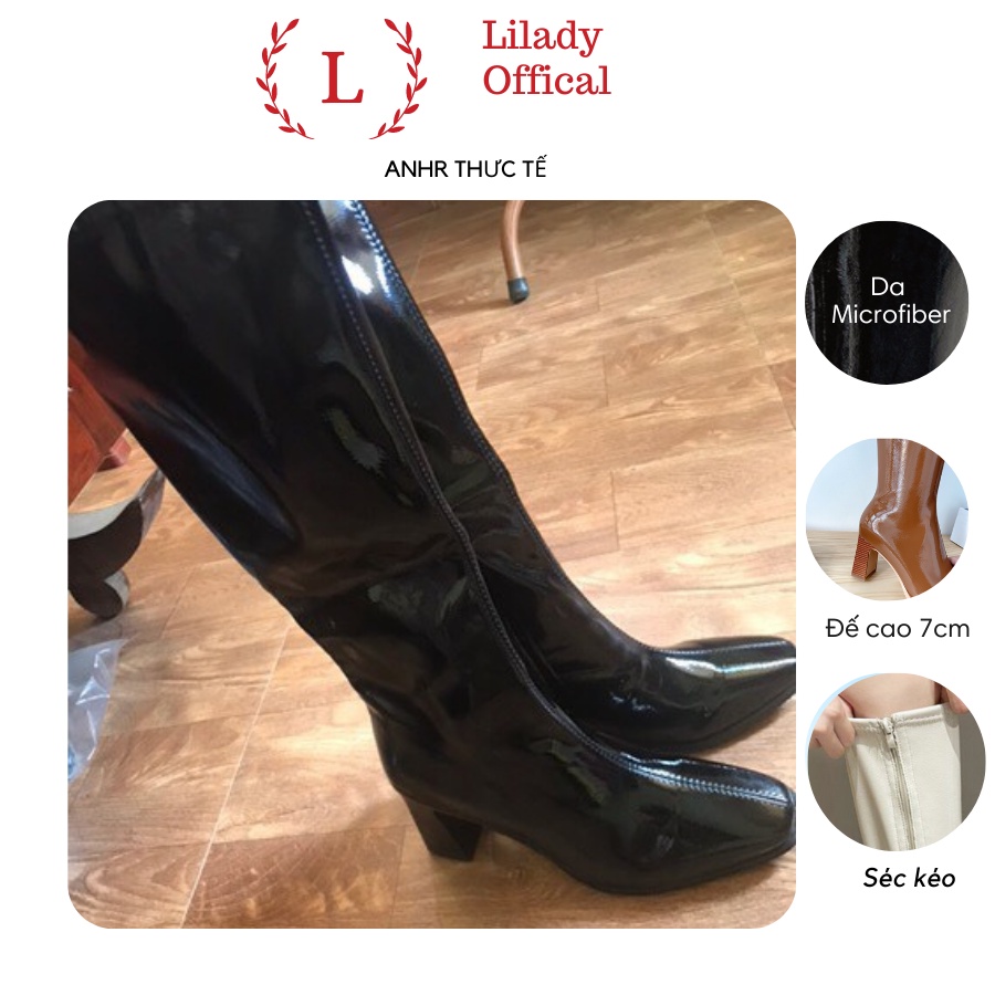 Boot đùi nữ sang trọng nâng chiều cao 7p cao gót mã Lilady BCC05