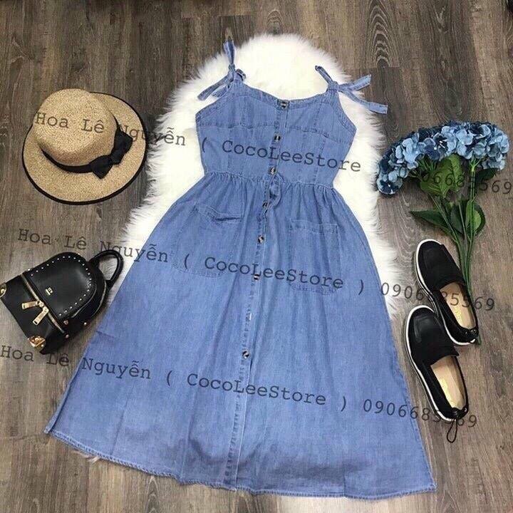 Đầm Jean 2 dây