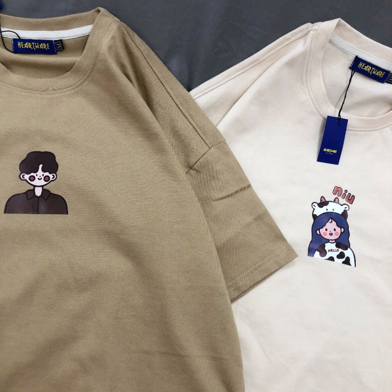 (Có clip) - Áo thun tay lỡ 100% cotton cao cấp áo đôi áo cặp freeship unisex ulzzang - ẢNH THẬT | BigBuy360 - bigbuy360.vn