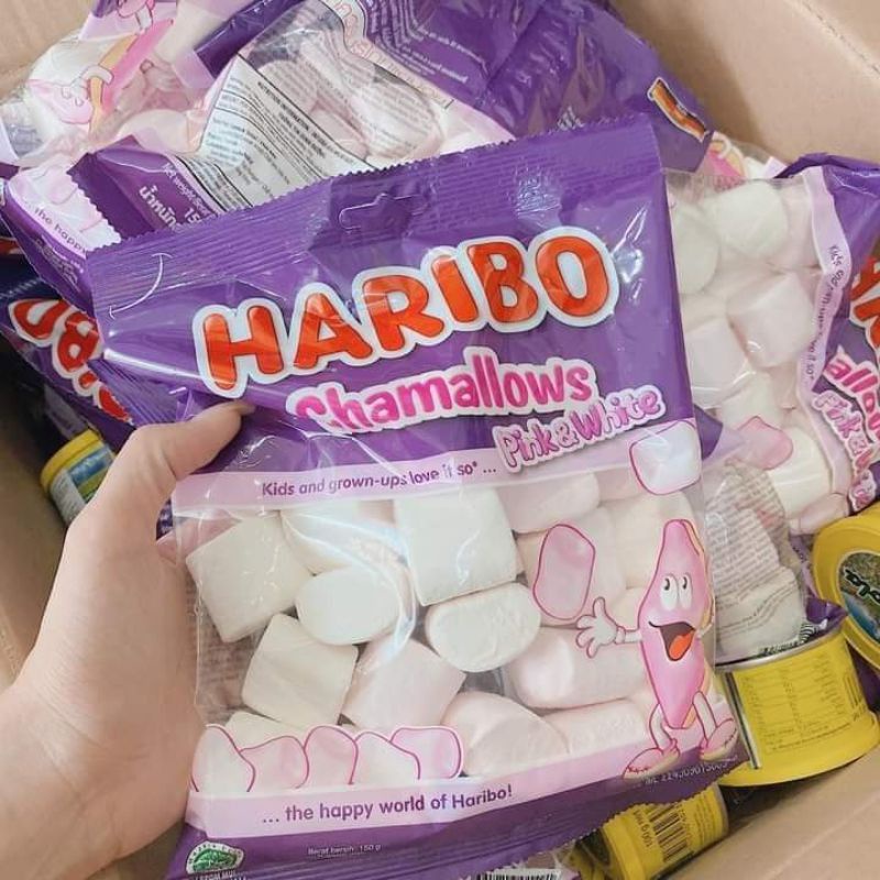 Kẹo Marshmallow Haribo Chamallows Pink &amp; White gói 70g / 150g
