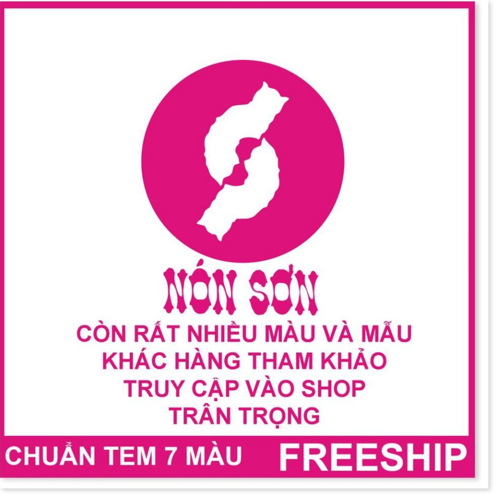 MỚI 2021 -  1 Cặp 2 Mũ Nón Sơn Cao Cấp Hàng Cao Cấp Tem 7 Màu Nam Nữ Thời Trang Trắng vá trắng và Trắng vá đỏ