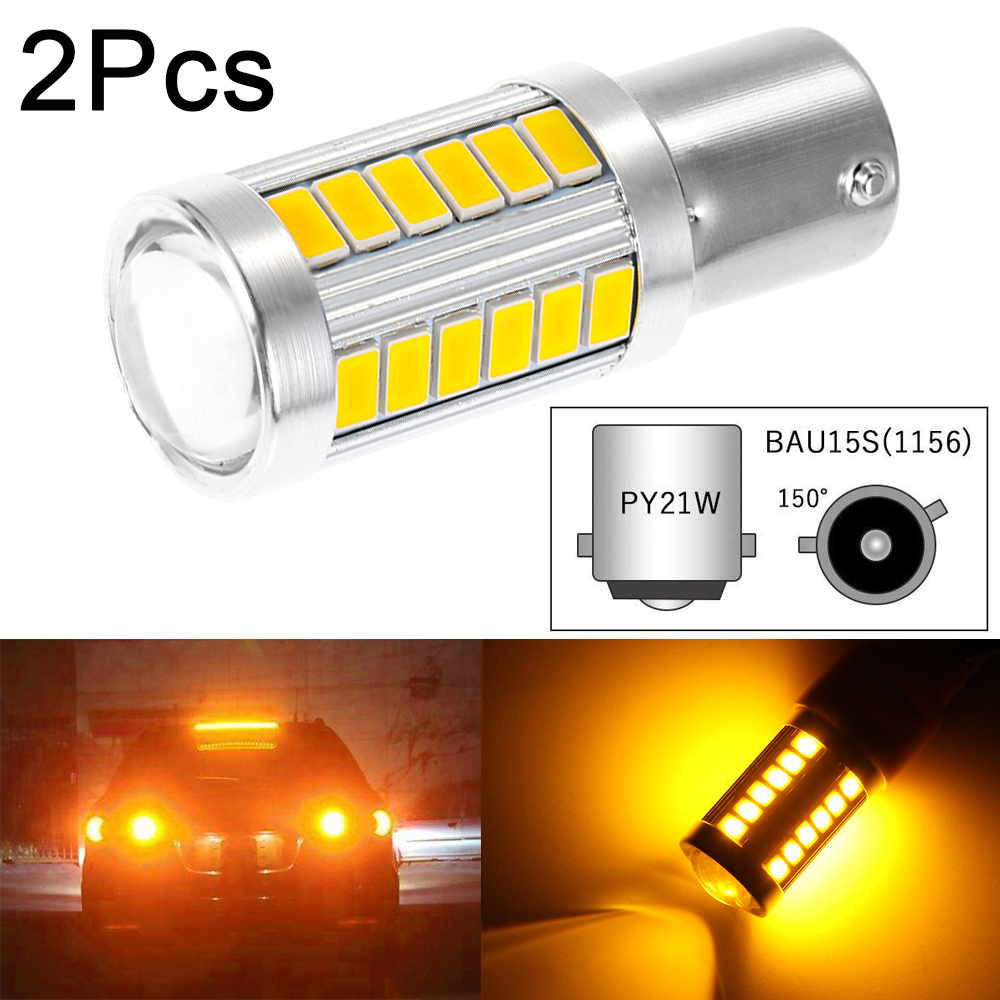 Set 2 Đèn Xi Nhan 150 ° 1156 Bau15S Py21W 33smd Drl Led Dành Cho Ô Tô