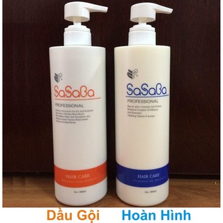 DẦU GỘI VÀ HOÀN HÌNH SASABA 800ML x 2