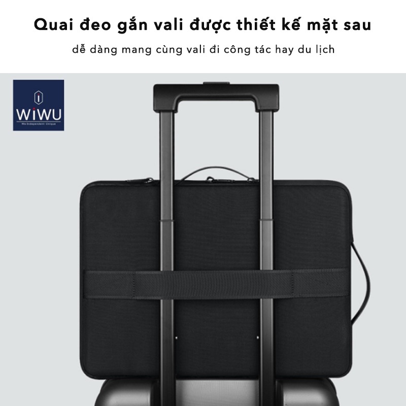 Túi đựng Laptop, Macbook Wiwu Alpha Double Layer Sleeve nhiều ngăn, chống sốc, chống thấm nước cho máy 13-16 inch
