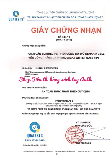 5 gói giảm cân toàn thân Slim Recipe Genie màu đỏ | BigBuy360 - bigbuy360.vn