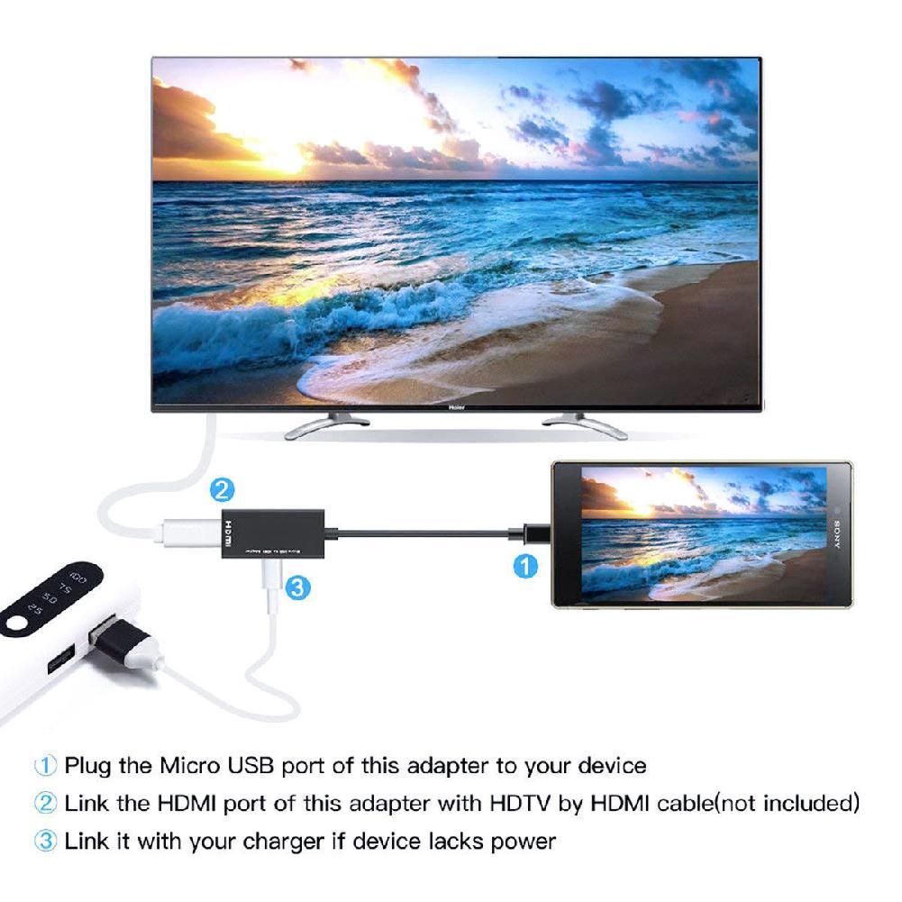 Đầu chuyển đổi Mirco USB 2.0 MHL sang HDMI HD 1080P cho HTC LG Android HDMI
