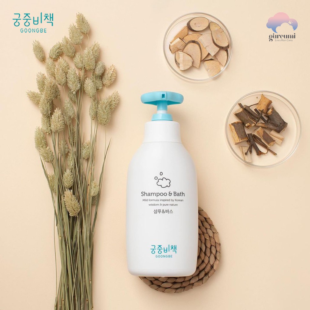 Sữa tắm gội toàn thân cho bé Hàn Quốc GOONGBE , sữa tắm thảo mộc an toàn dịu nhẹ 350ml