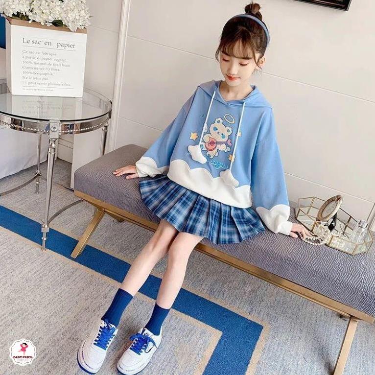 Váy đẹp cho bé gái mập7 8 9 10 11 12 tuổi ☑️ Thời trang váy đầm dài tay mùa thu đông size đại 25kg 35kg 40kg