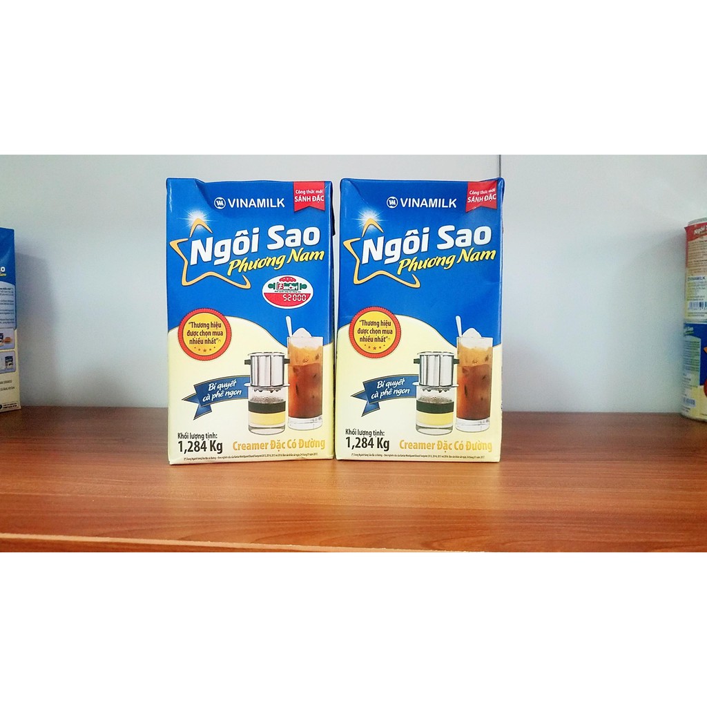 Bộ 2 Hộp Sữa đặc Ngoi Sao Phương Nam Xanh Dương Hộp Giấy 1284g Giảm 23