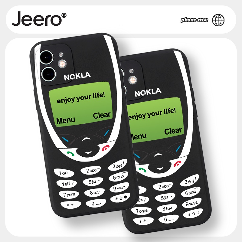 Ốp điện thoại JEERO hình dễ thương đẹp độc lạ đen ngầu cho iphone 14 13 12 11 PRO MAX SE 2020 X XR XS ip 8 7 6 6S PLUS kute HFF446
