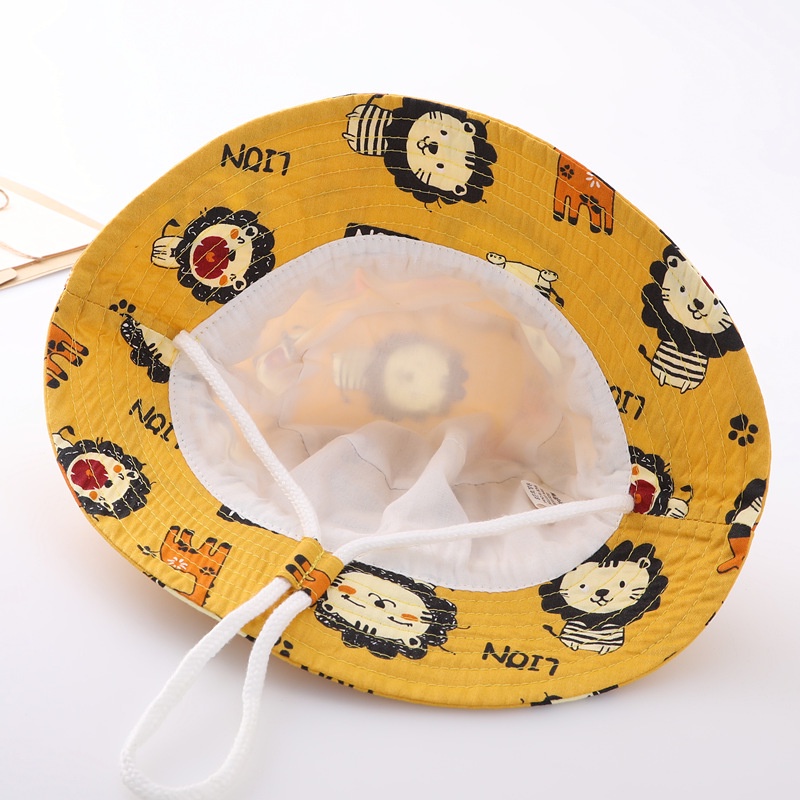 Nón tai bèo bằng cotton mềm mại in họa tiết hoạt hình có thể đIều chỉnh thời trang mùa hè dành cho trẻ em