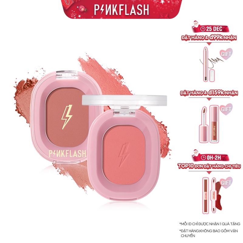 Phấn má hồng PINKFLASH trang điểm làm đẹp 11 màu tùy chọn 30g