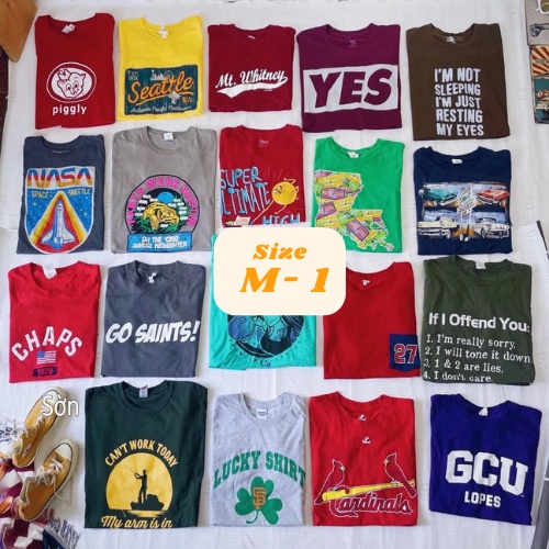 Áo Thun Mỹ 2hand, Áo Thun Unisex Nam Nữ Secondhand Chọn Mẫu Qua Ảnh Hàng Tuyển Chọn Giá Rẻ