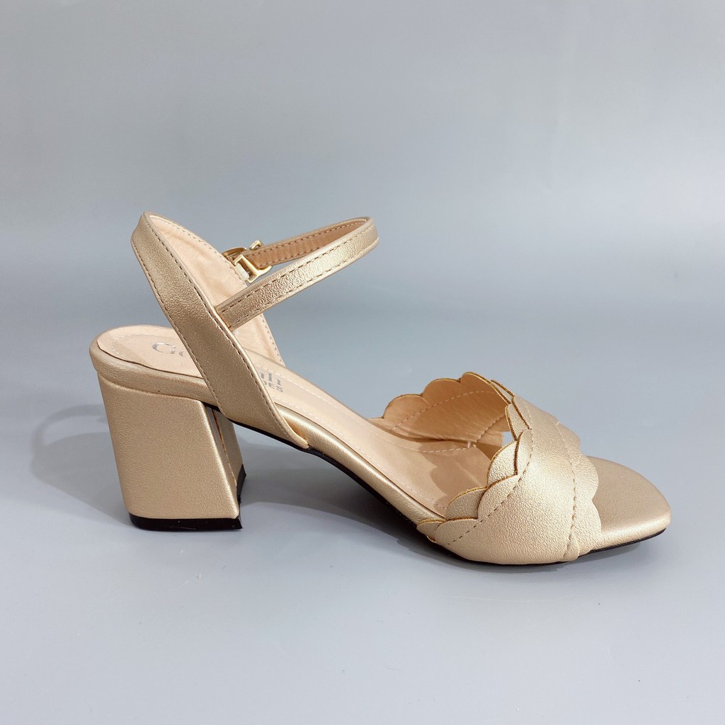 Giày sandal cao gót nữ GÓT XINH GD5 da mờ trụ vuông cao 5cm