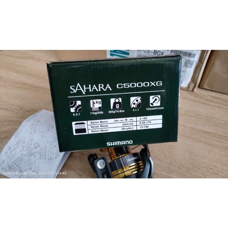 Máy Câu Cá Shimano 2022 Sahara C5000XG - Máy Đứng