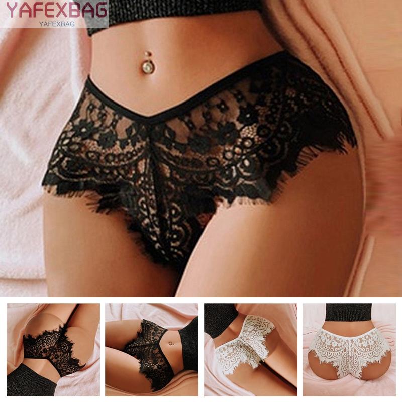 Ladies Breathable Knickers Sissy Underwear High Rise Lace Floral Triangle Briefs