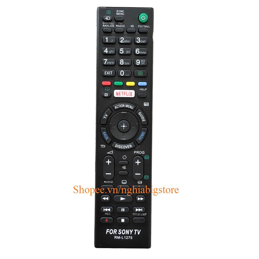 Remote Điều Khiển TV LED, Internet TV, Smart TV SONY RM-L1275 - NowShip, Grab Tp.HCM