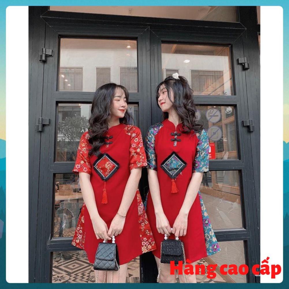 (Hàng cao cấp) Áo dài gấm cách tân xinh hết nấc