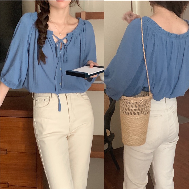 Áo Chống Nắng Xếp Ly Dáng Rộng Phong Cách Hàn Quốc 533 Có 4 Màu