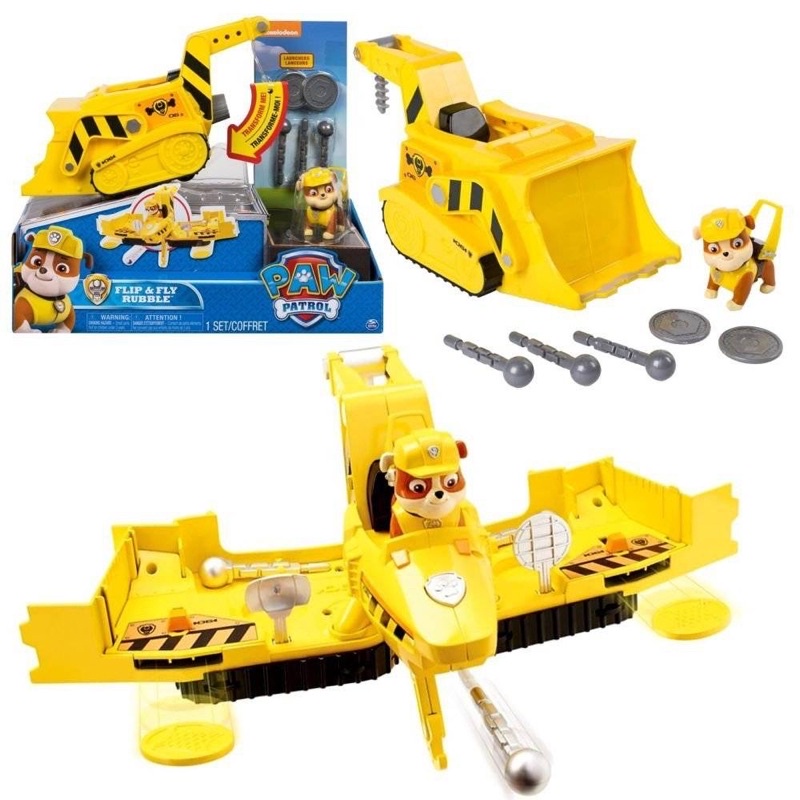 Bộ xe 2 in 1 chó cứu hộ biến hình Rubble Paw patrol