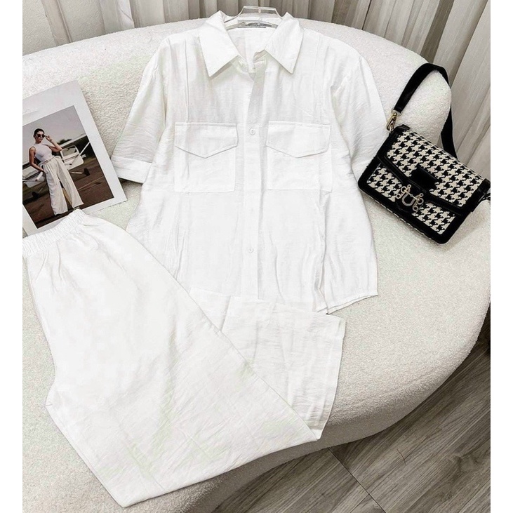 Sét bigsize sơ mi 2 túi + quần bigsize 55kg-90kg🛍🛍