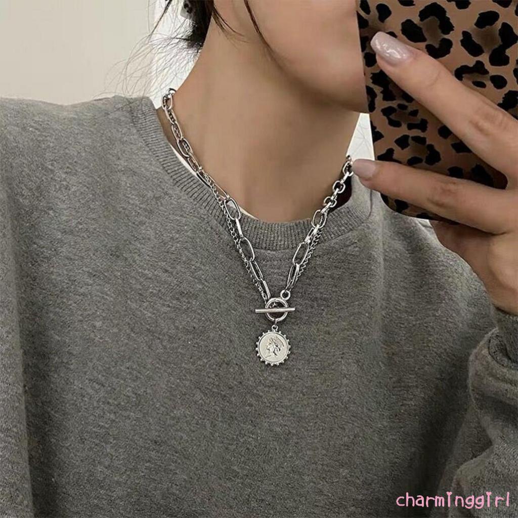 Vòng cổ hai lớp bằng hợp kim thời trang sành điệu dành cho nữ