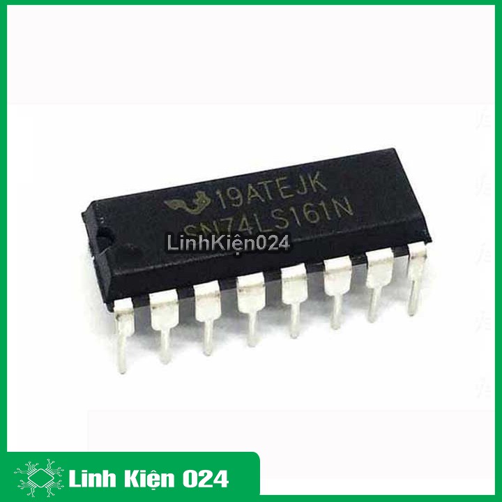 Ic chức năng 74LS161 Synch 4-bit Counter chân cắm DIP16