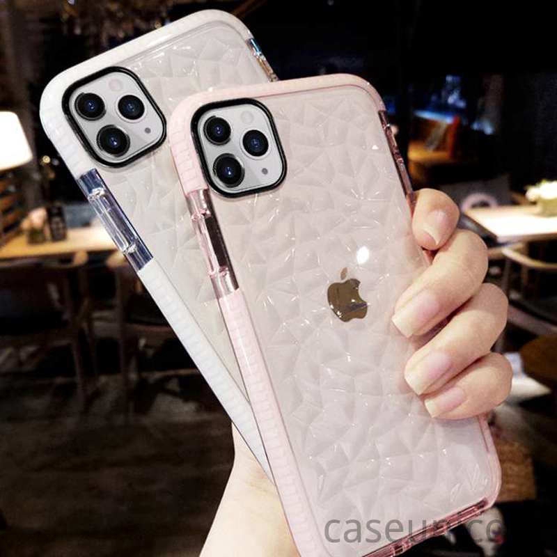 Ốp điện thoại TPU trong suốt họa tiết kim cương cho iPhone 12 11 12Pro Max X XR XS Max 8 7 6 6s Plus SE 2020 | BigBuy360 - bigbuy360.vn