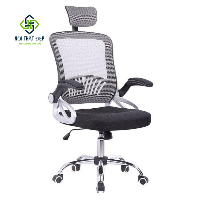 Ghế Xoay Văn Phòng Lưng Lưới Hiện Đại VP-508, Tay Gạt Lên Xuống,  Có Gối,  Gật Gù