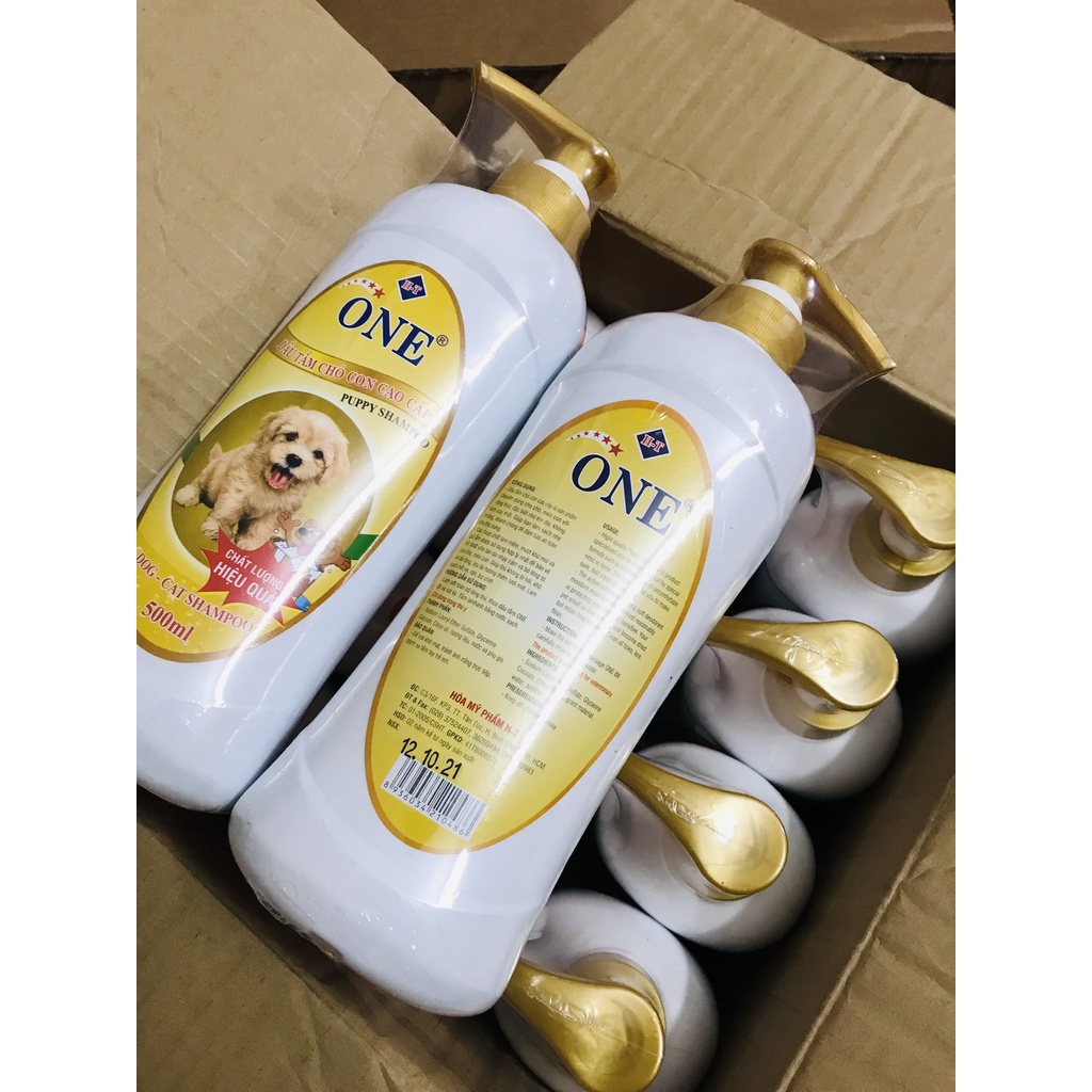 Dầu tắm ONE dòng cao cấp dành cho chó mèo con không làm cay mắt thú cưng 500ml