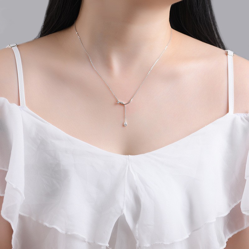 Dây Chuyền Bạc S925 Happy Smile Xinh Xắn | Vòng Cổ Nữ Trang Sức Bạc Thời Trang