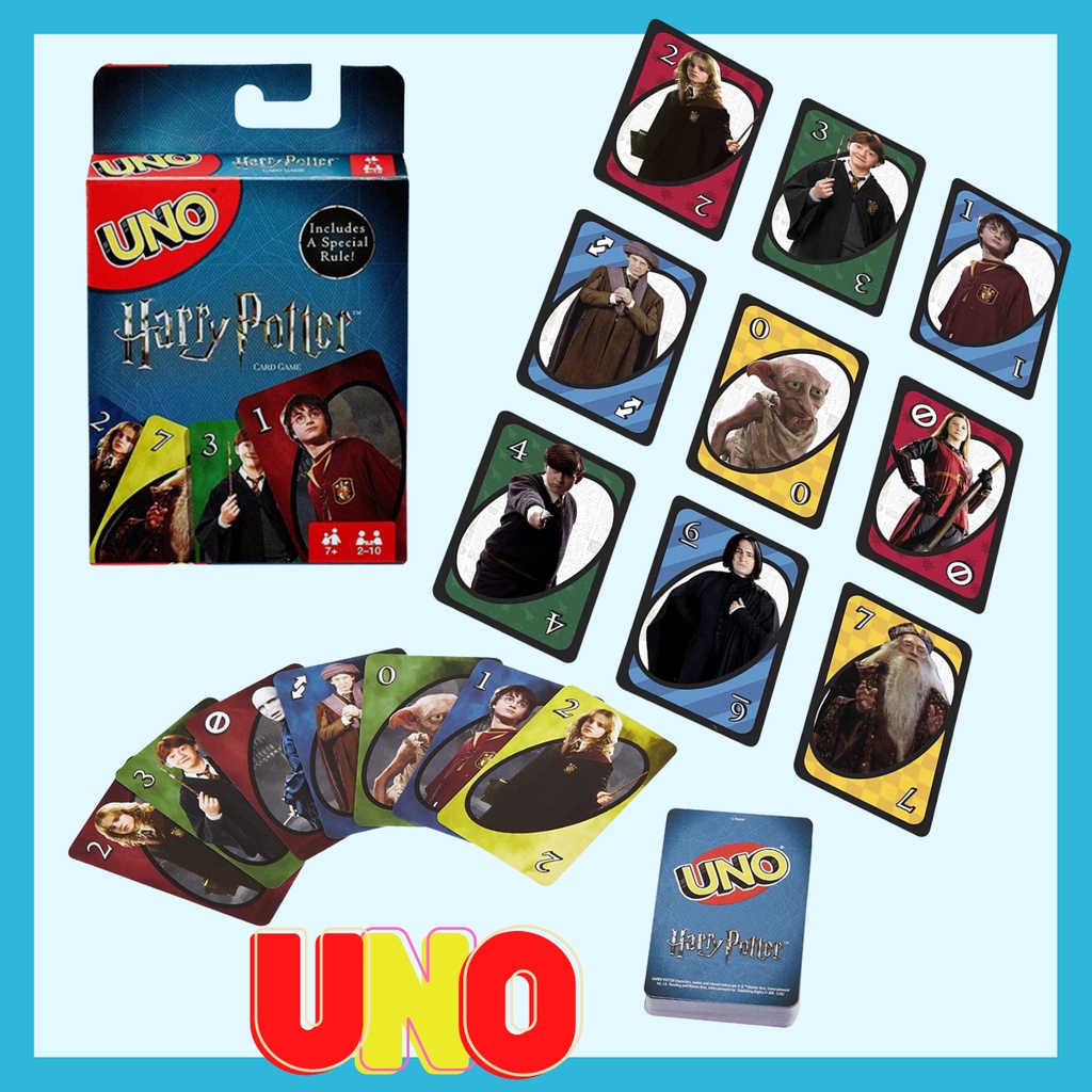 Bộ bài Uno mở rộng 112 lá siêu cấp Uno Flip Uno Dare Uno Harry Potter Uno MineCraft BoardGame chất lượng
