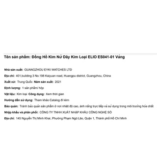 Đồng hồ Nữ Elio ES041-01