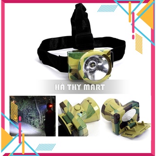 Đèn pin đội đầu, đeo trán siêu sáng rằn ri [2 chế độ sáng]