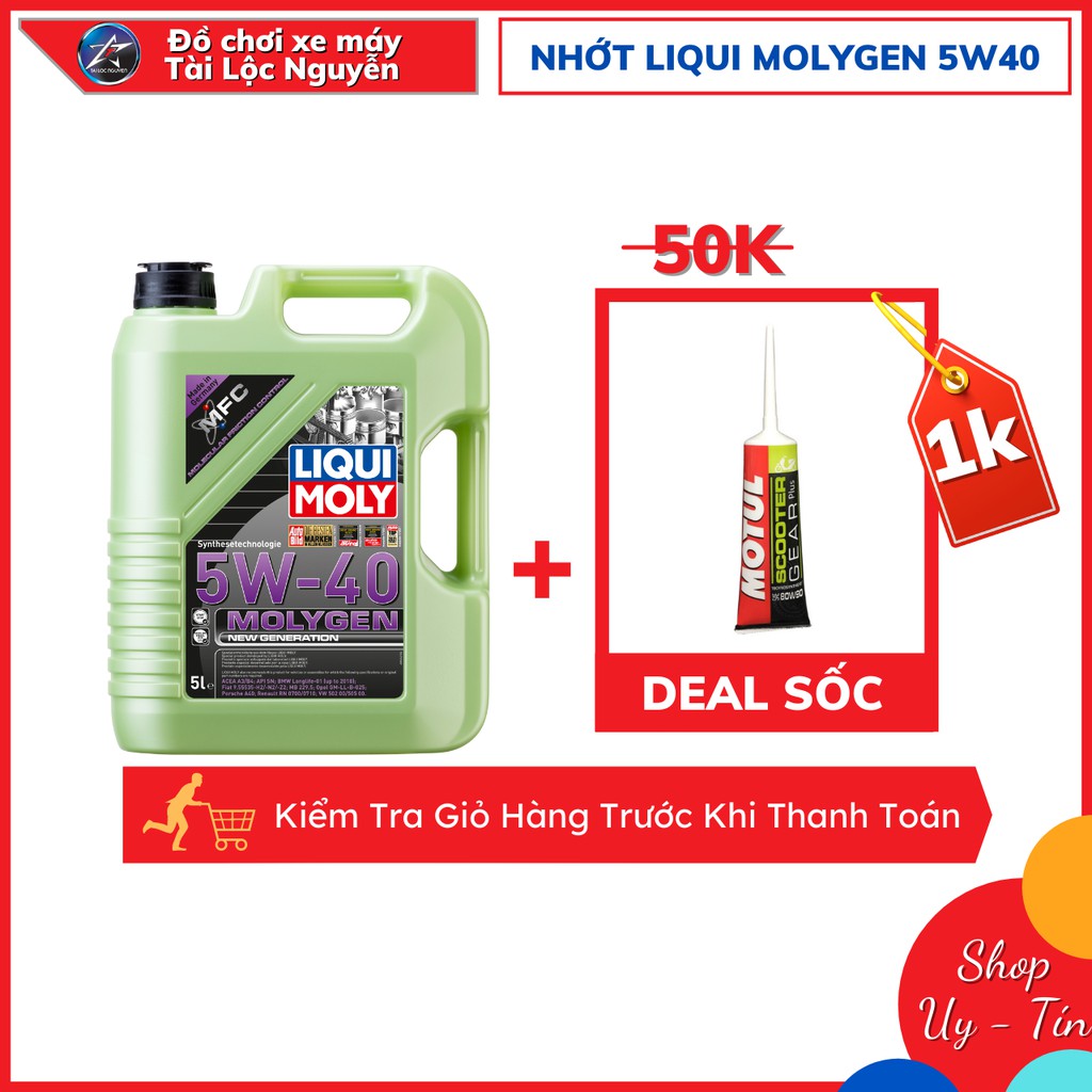 [DEAL SỐC] NHỚT LIQUY MOLY 5W40 MOLYGEN CHÍNH HÃNG