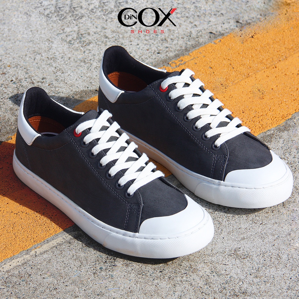 Giày Sneaker Da Nam DINCOX C13 Cách Điệu Sáng Tạo Charcoal