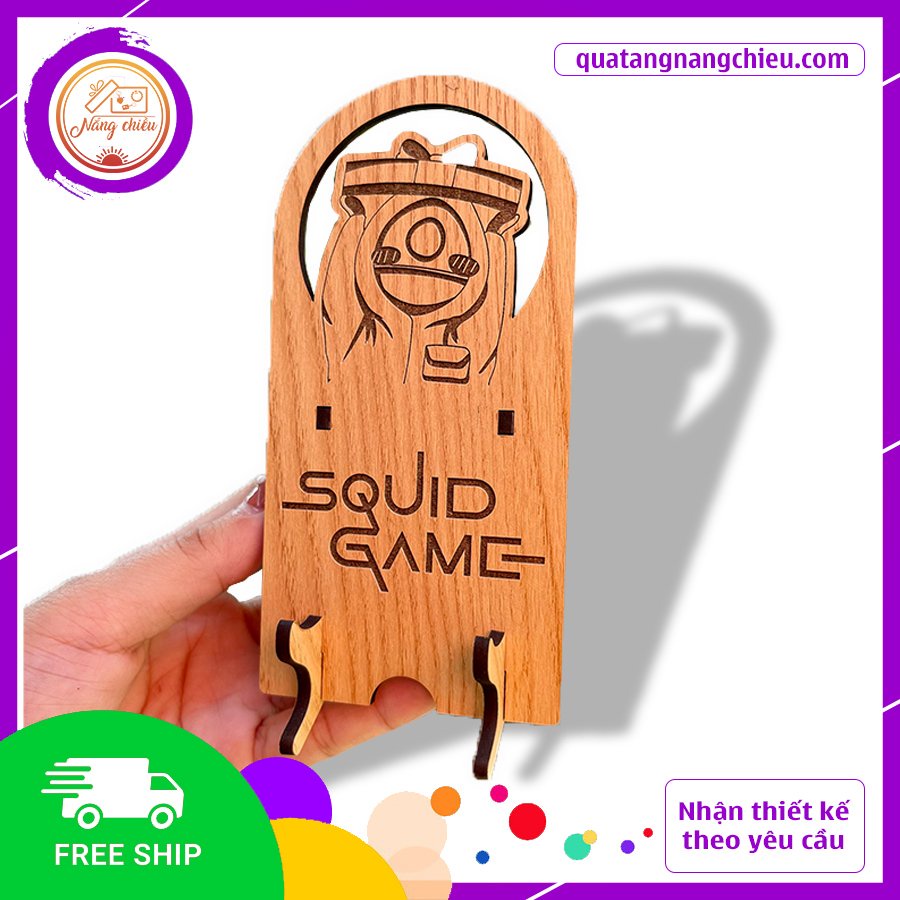 Giá đỡ điện thoại trang trí bàn làm việc - Phong cách Squid Game hottrend - Thiết kế theo yêu cầu