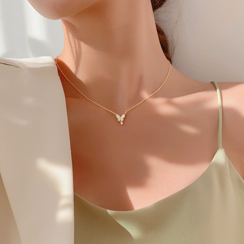 Vòng cổ nữ tính thanh lịch tiểu thư sang chảnh phối hợp váy đi tiệc đi chơi phong các Hàn Quốc pk113