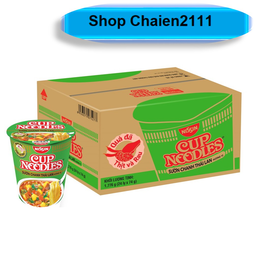 Thùng 12 Ly Mì Cup Noodles Nissin 67g đến 74g