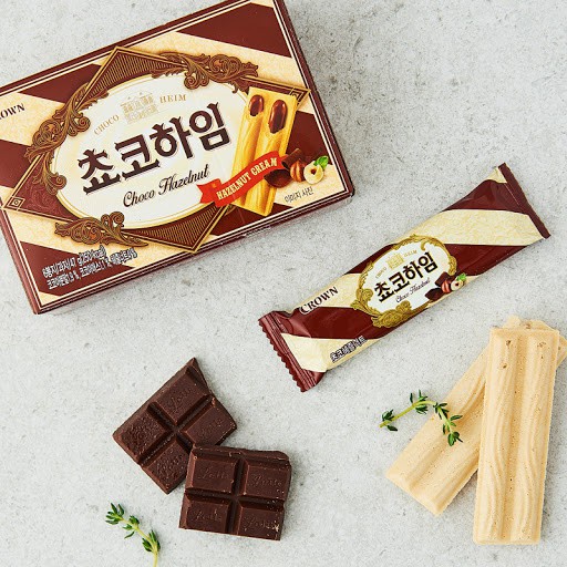 Bánh quy crown choco Heim Hazelnut Hàn Quốc Xin Chào Korea Mart