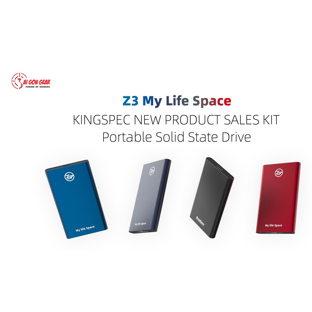 Ổ cứng gắn ngoài Kingspec Z3 Portable SSD 120GB/240GB/480GB