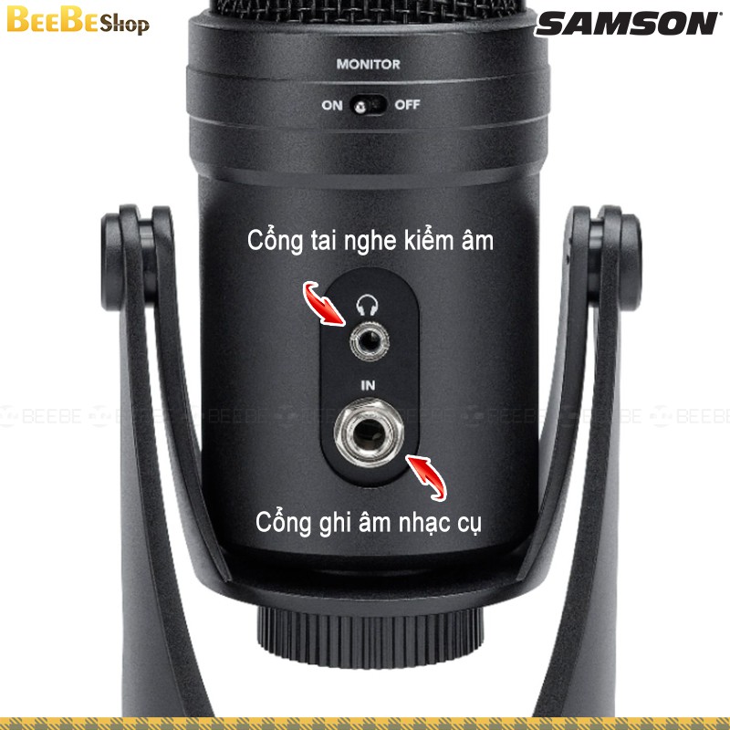 Samson G-Track Pro - Mic Thu Âm USB Cho Bình Luận Viên, Game Thủ, Streamer, Youtuber (Có Cổng 6mm Ghi Âm Nhạc Cụ) | BigBuy360 - bigbuy360.vn