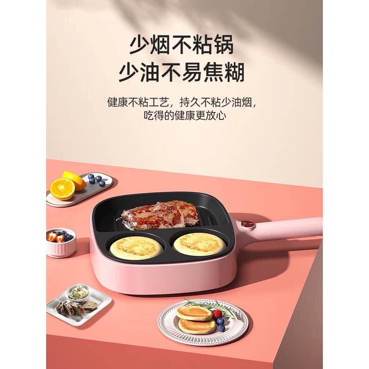 Chảo điện chiên xào 3 ngăn chống dính