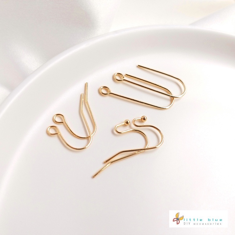Khuyên Tai Dạng Móc Mạ Vàng 14K diy Đơn Giản Thời Trang