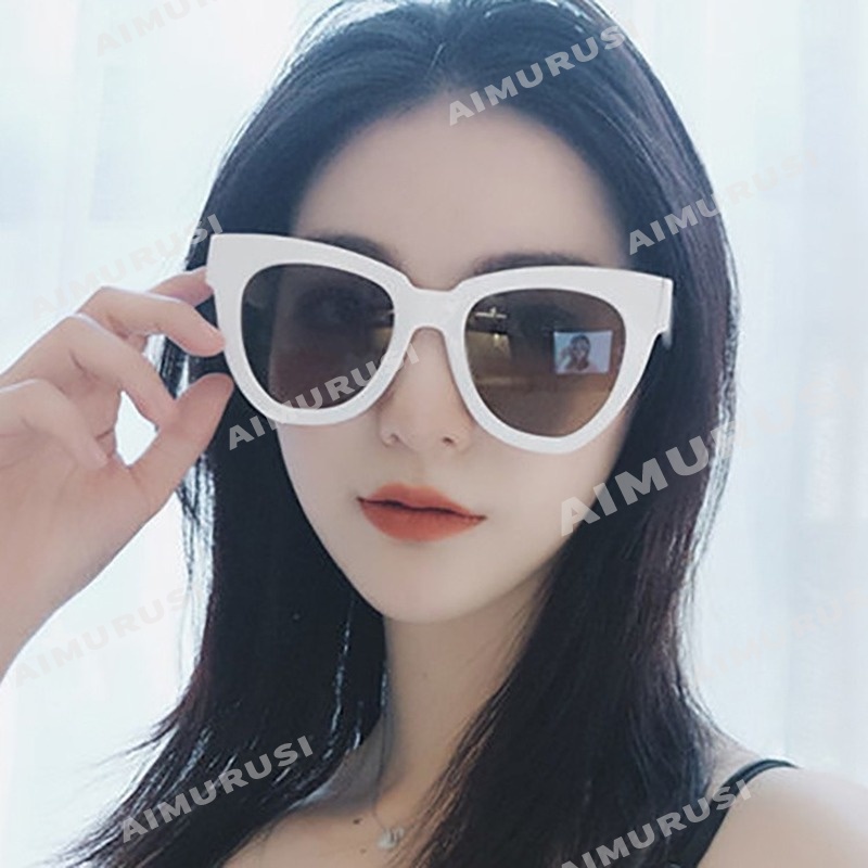 Kính Mát Gọng Mắt Mèo Cỡ Lớn Phong Cách Hàn Quốc Thời Trang Cho Nữ