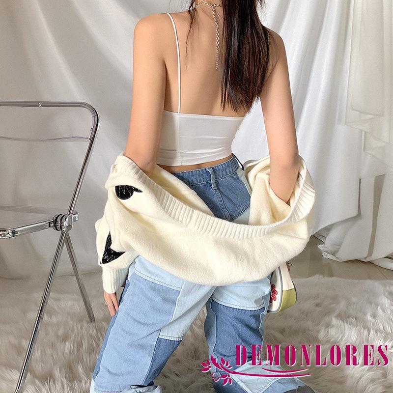 Áo lửng 2 dây mì ý cổ chữ V gợi cảm cho nữ