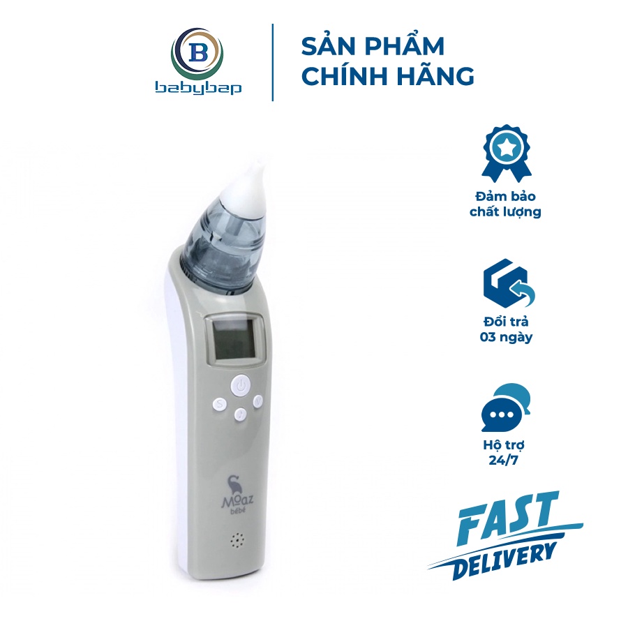 Máy Hút Mũi Điện Tử Moaz Bébé MB-010 Giúp Trẻ Phục Hồi Lại Hệ Hô Hấp Nhanh Chóng, An Toàn, Sạch Sẽ