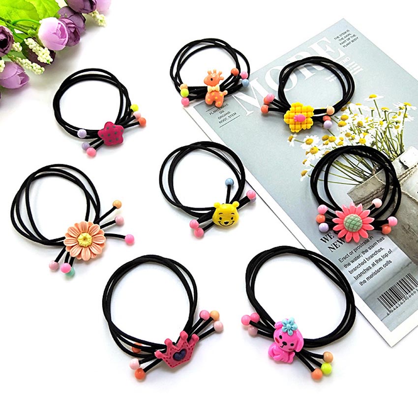 Dây buộc tóc cho bé gái - Set 10 dây cột tóc dễ thương, bền đẹp - NASI Store